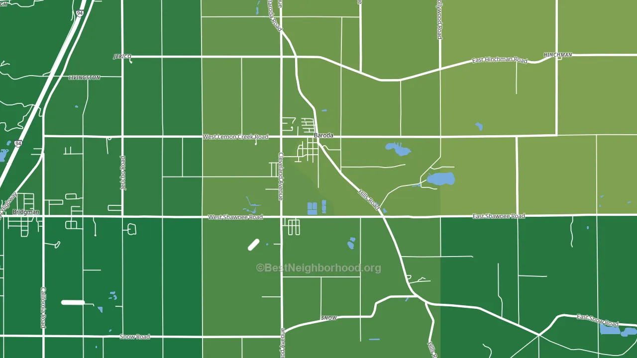 49101, MI block-group voter-turnout map