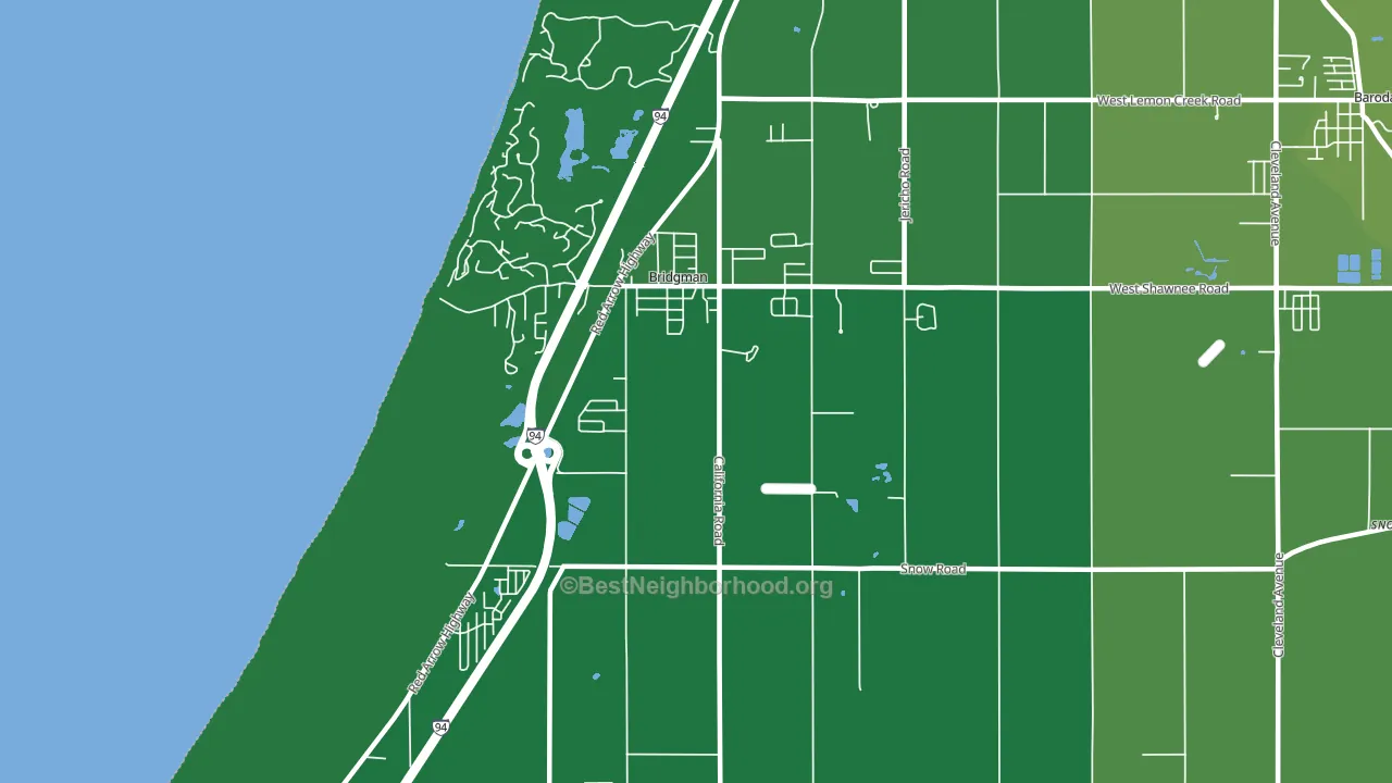49106, MI block-group voter-turnout map