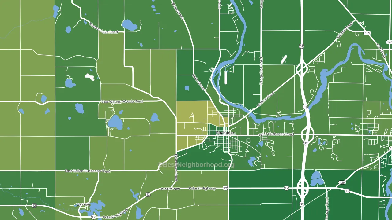 49107, MI block-group voter-turnout map