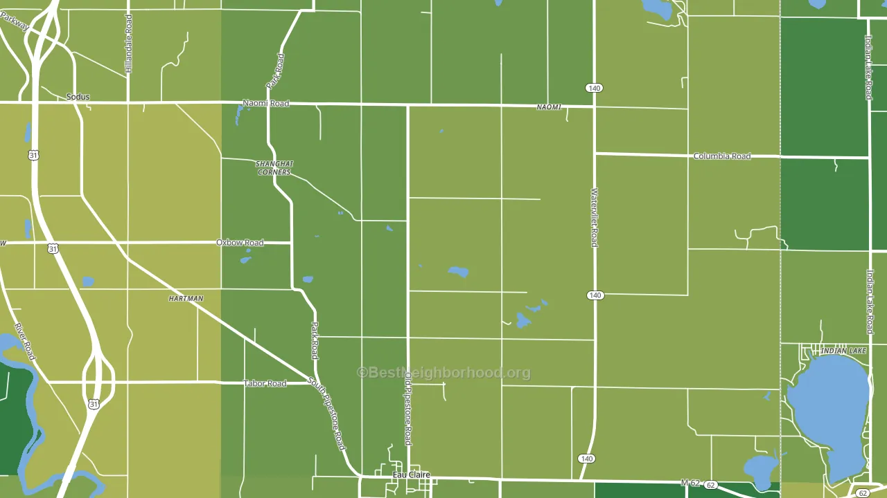 49111, MI block-group voter-turnout map