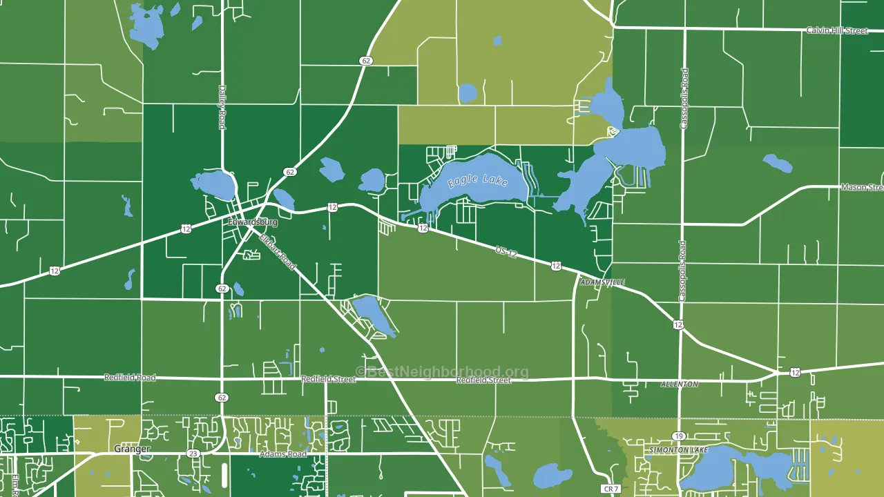 49112, MI block-group voter-turnout map