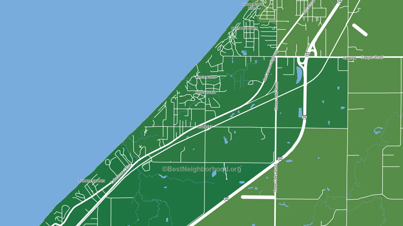 49115, MI block-group voter-turnout map