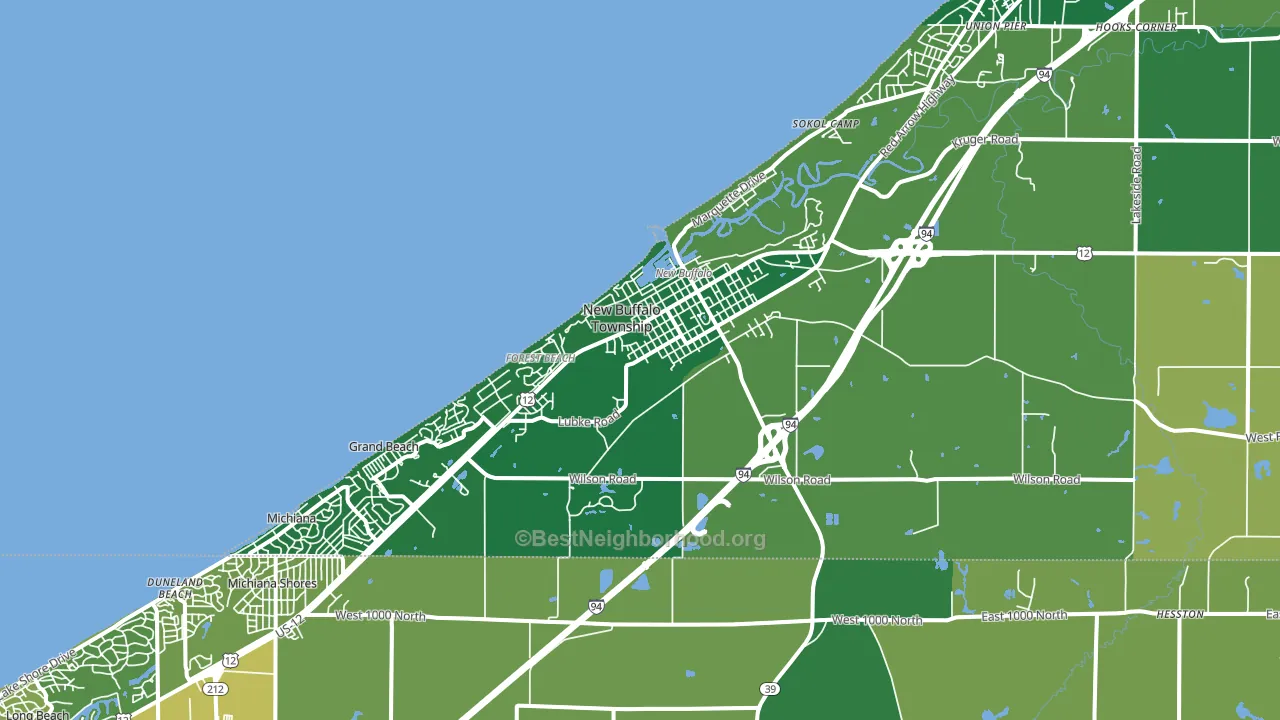 49117, MI block-group voter-turnout map