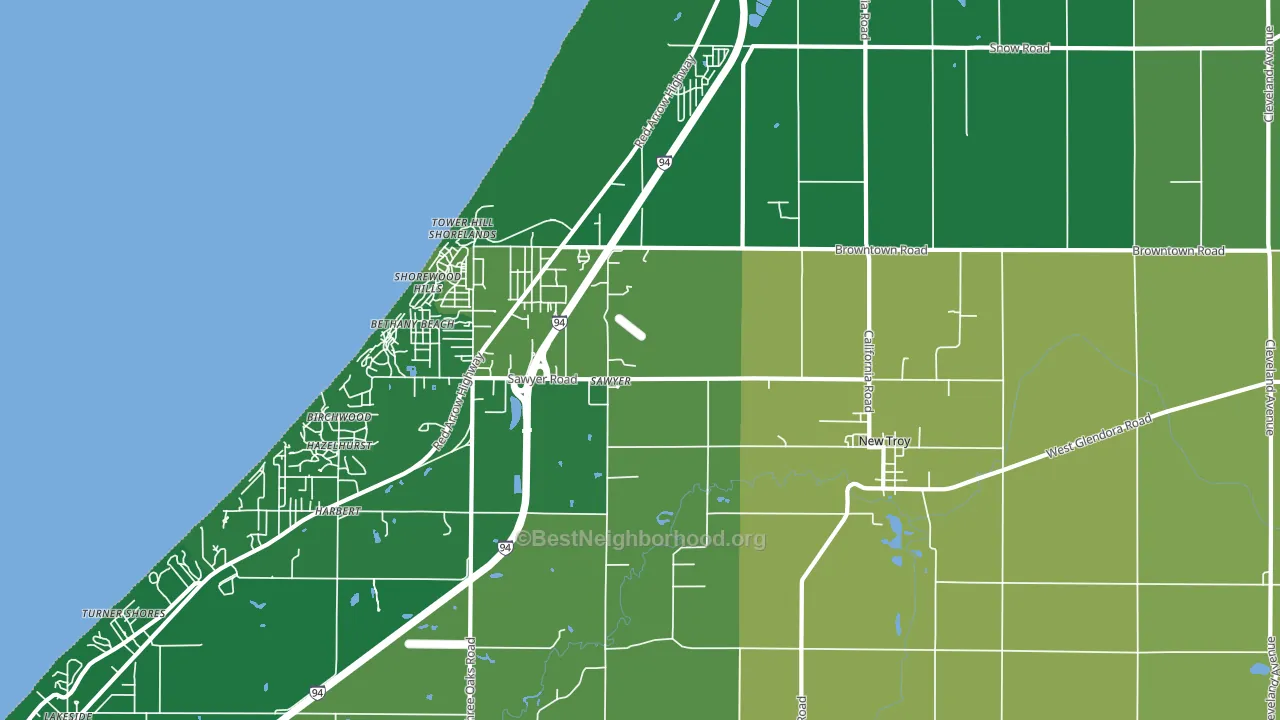 49125, MI block-group voter-turnout map