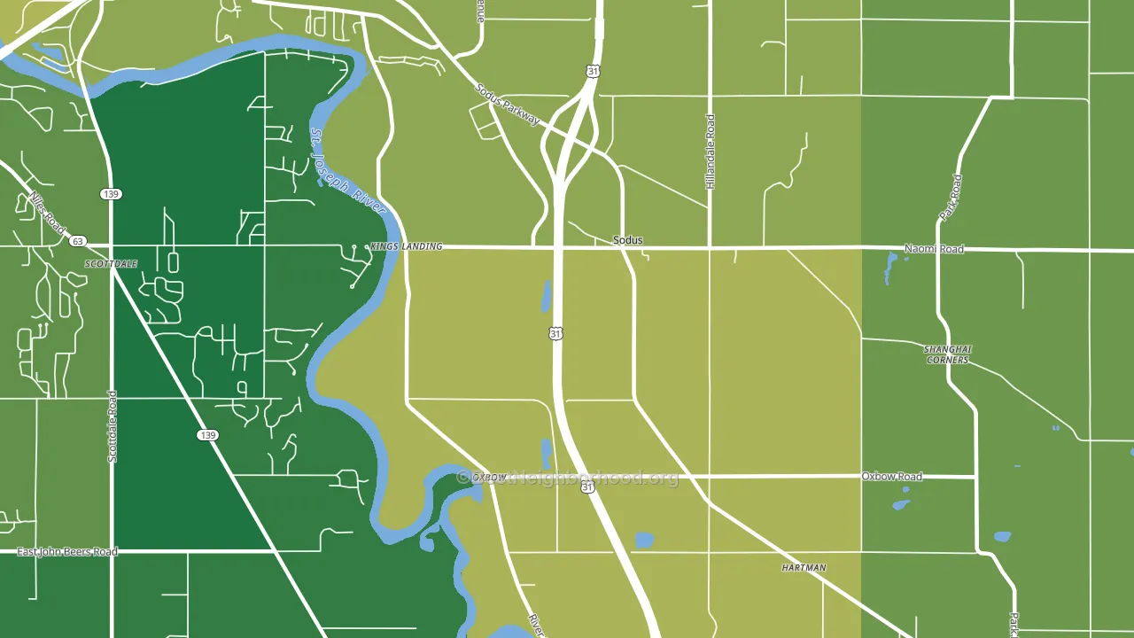 49126, MI block-group voter-turnout map