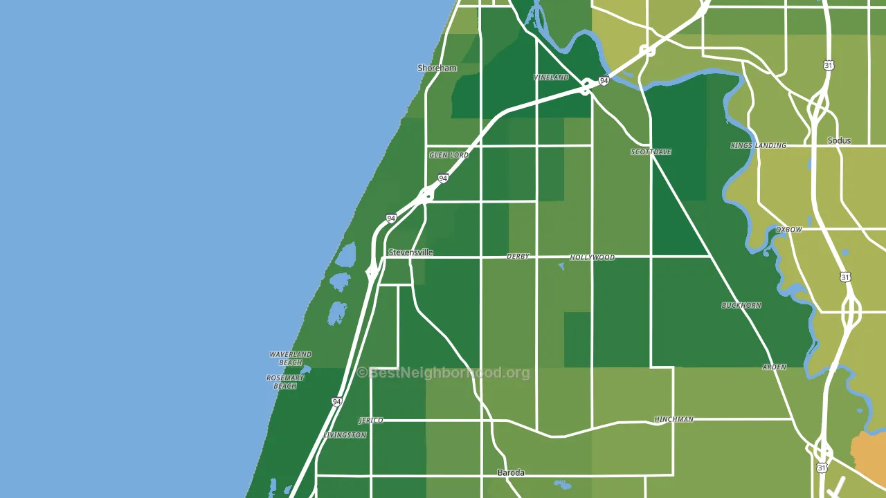 49127, MI block-group voter-turnout map