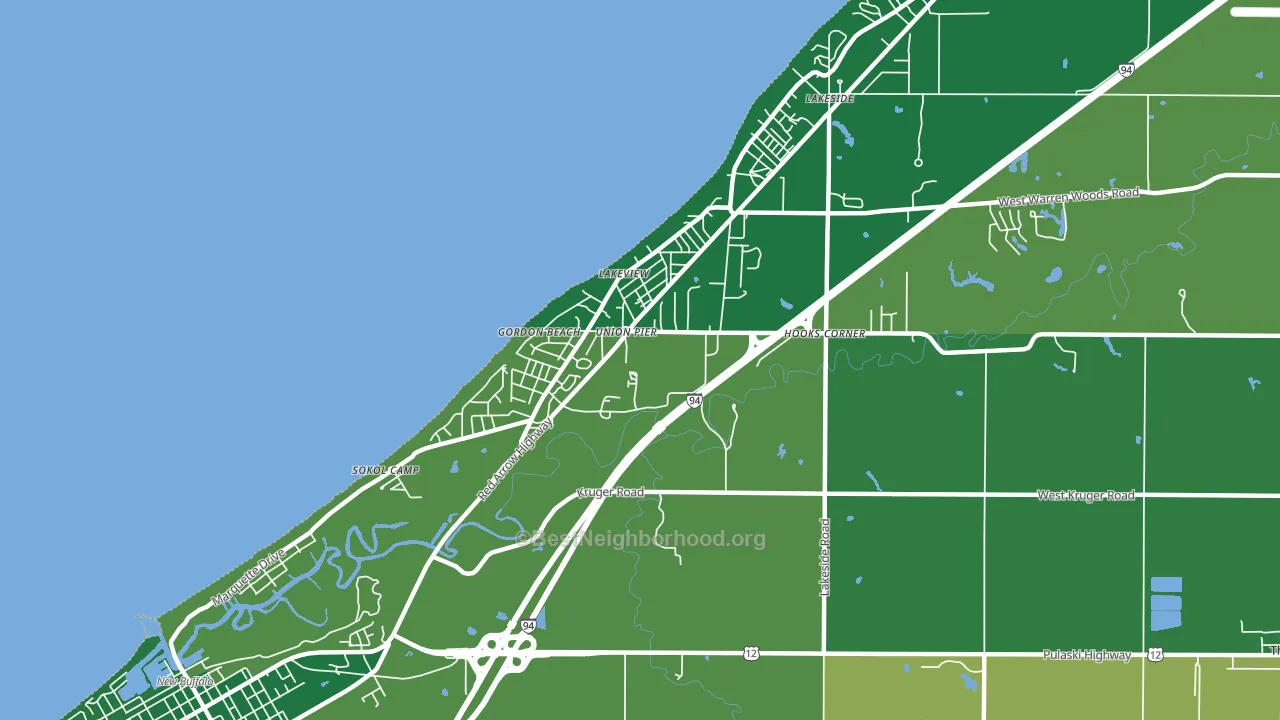 49129, MI block-group voter-turnout map