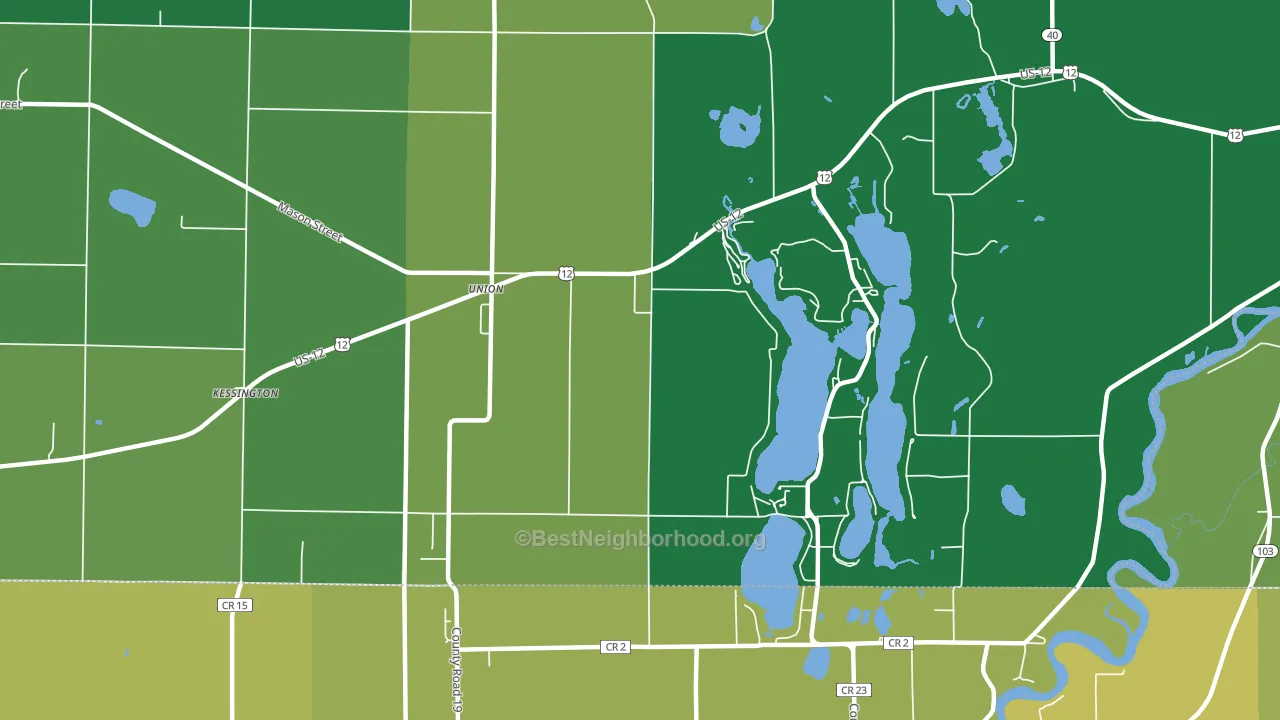49130, MI block-group voter-turnout map