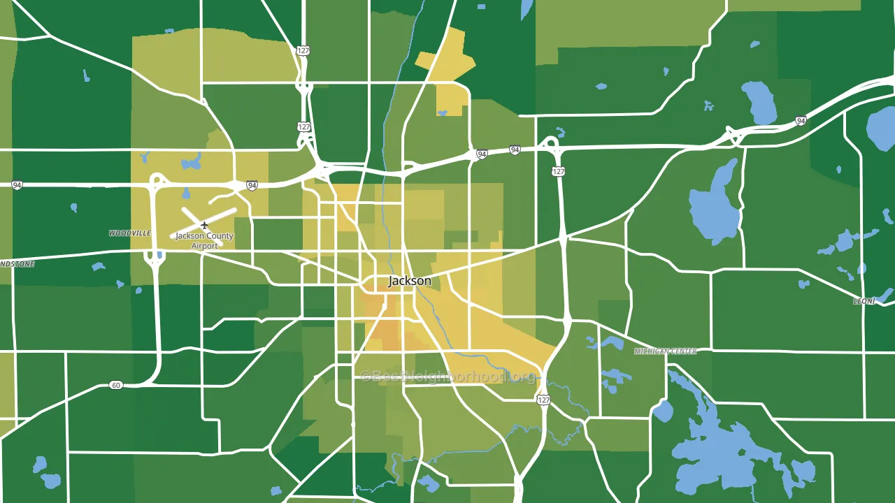 49201, MI block-group voter-turnout map
