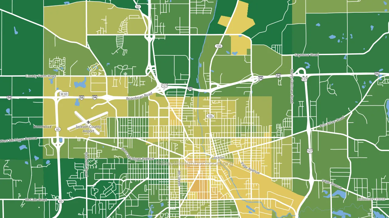 49202, MI block-group voter-turnout map