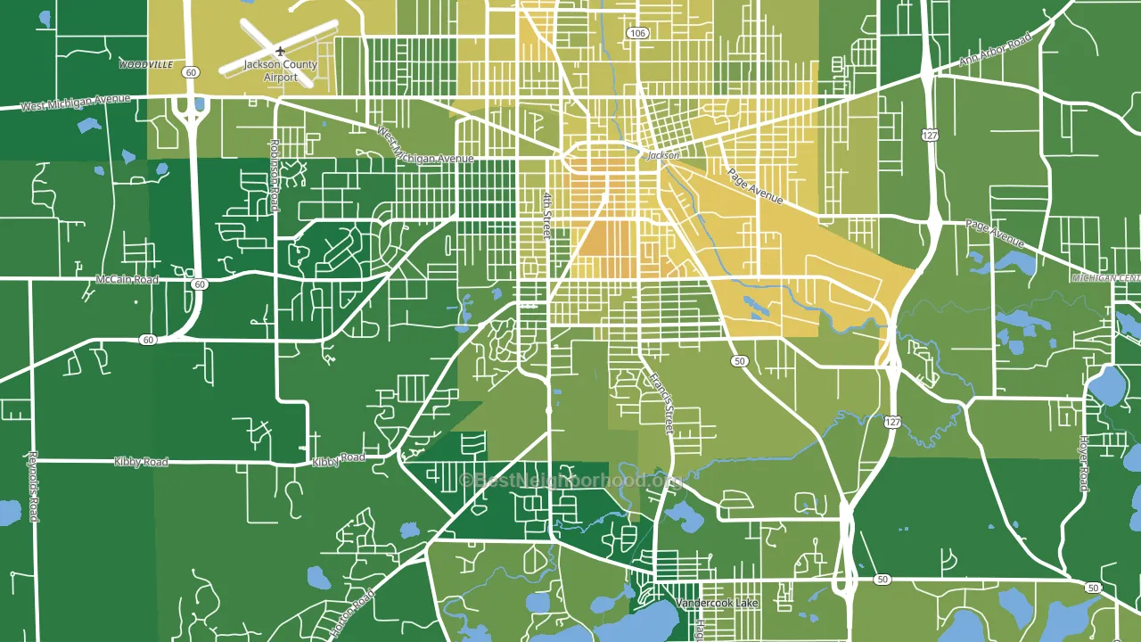 49203, MI block-group voter-turnout map