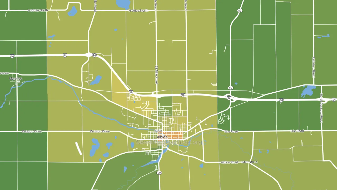 49224, MI block-group voter-turnout map