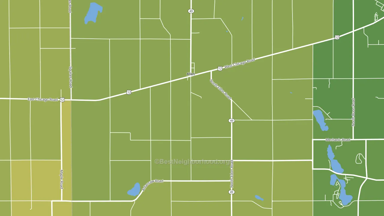 49227, MI block-group voter-turnout map