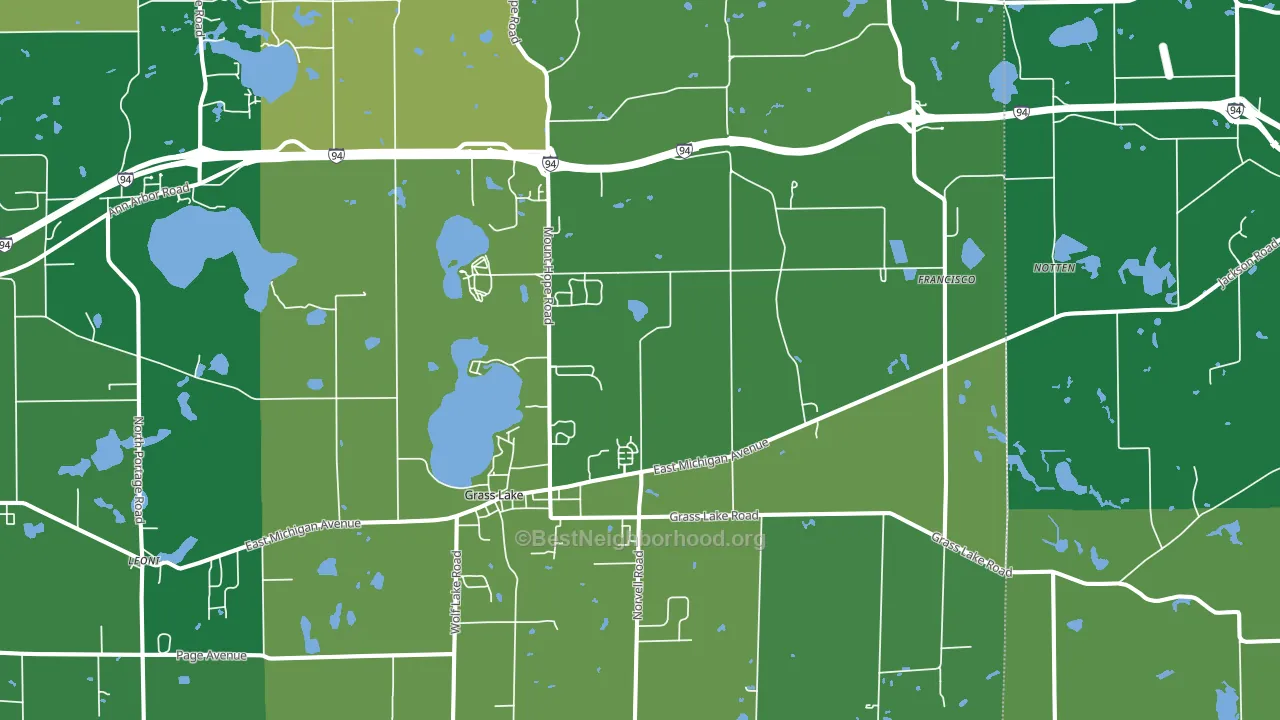 49240, MI block-group voter-turnout map
