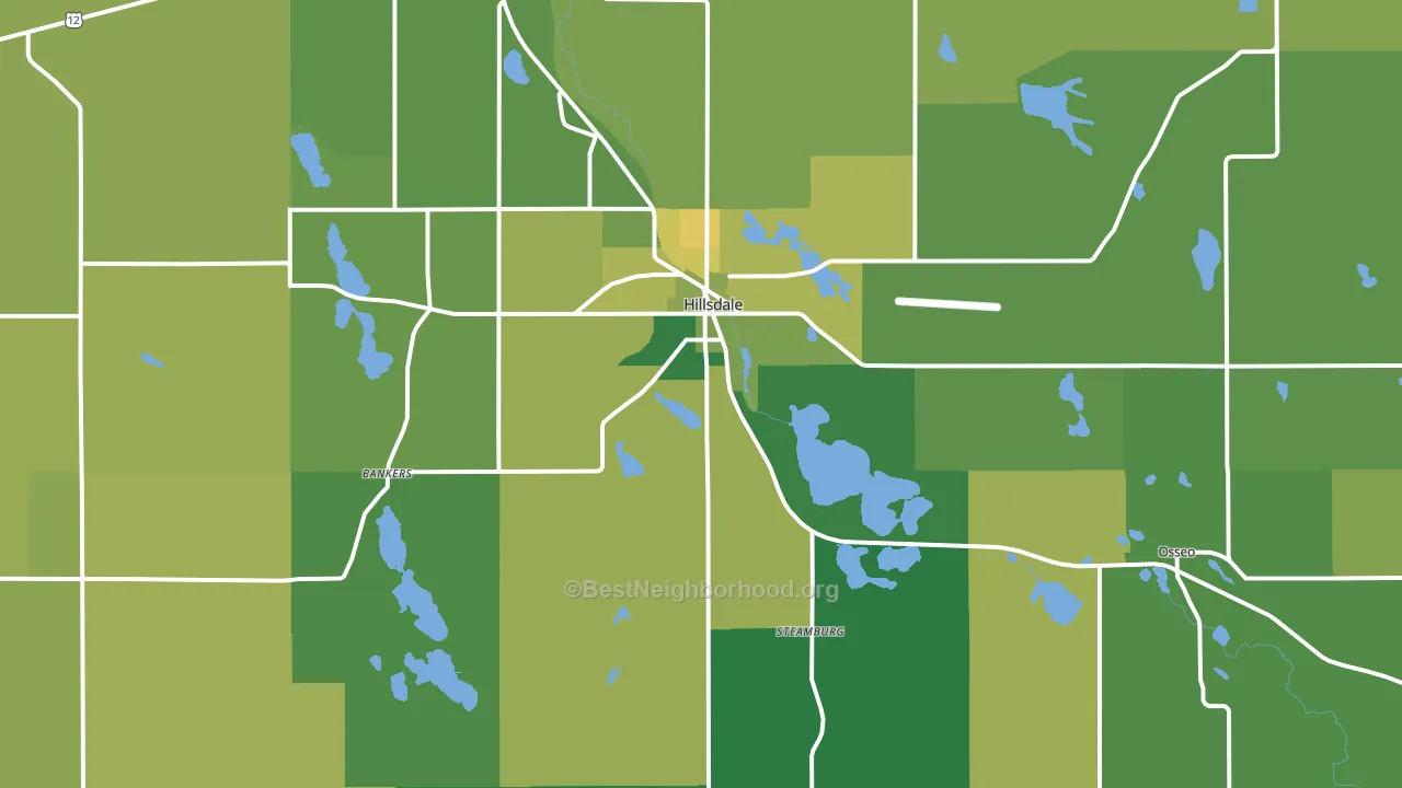 49242, MI block-group voter-turnout map