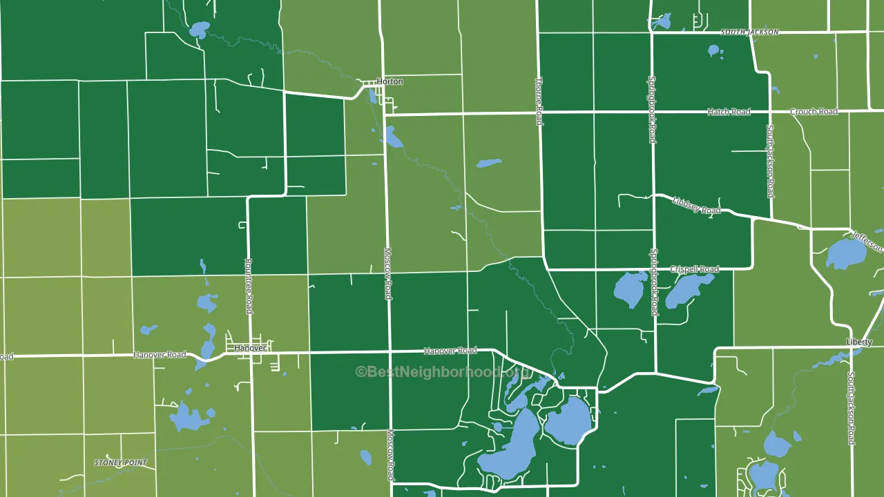 49246, MI block-group voter-turnout map