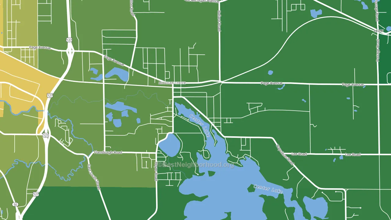 49254, MI block-group voter-turnout map