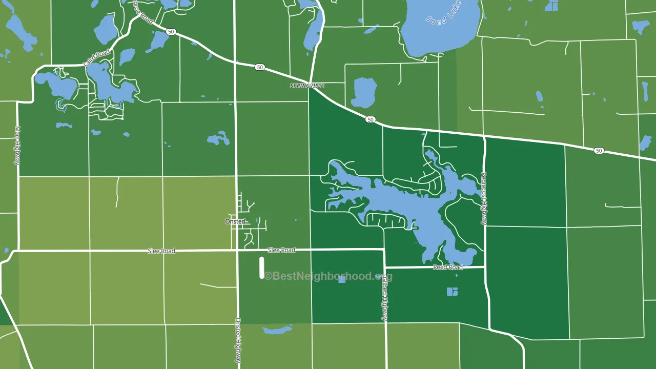 49265, MI block-group voter-turnout map