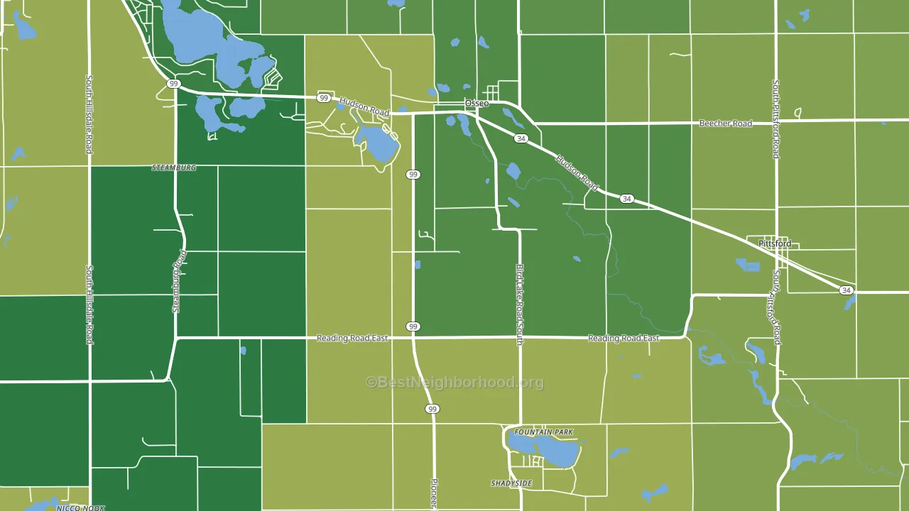 49266, MI block-group voter-turnout map
