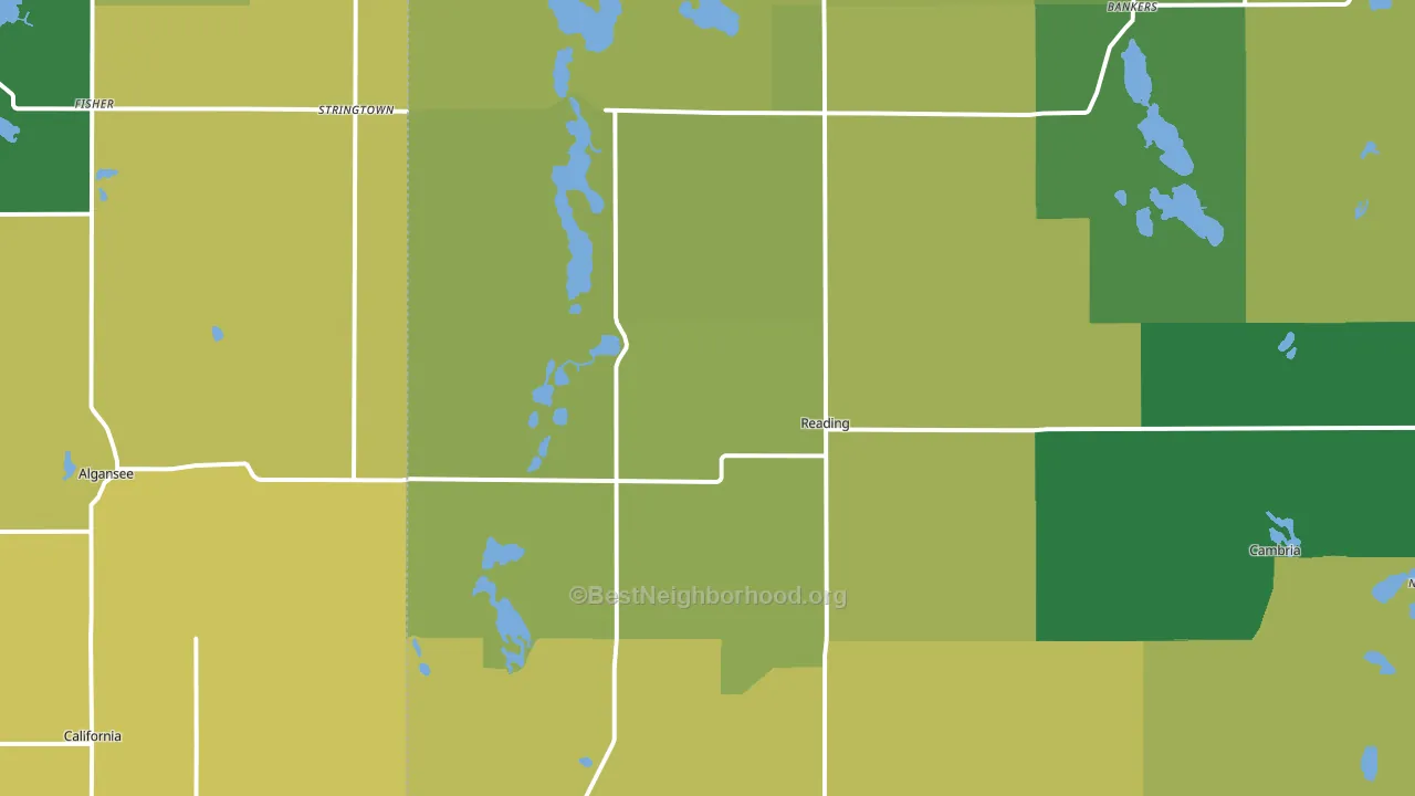49274, MI block-group voter-turnout map