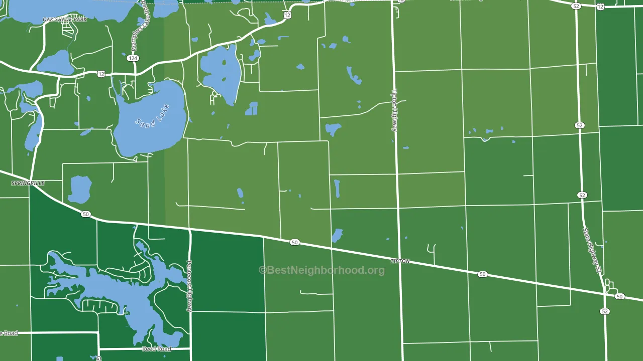 49287, MI block-group voter-turnout map