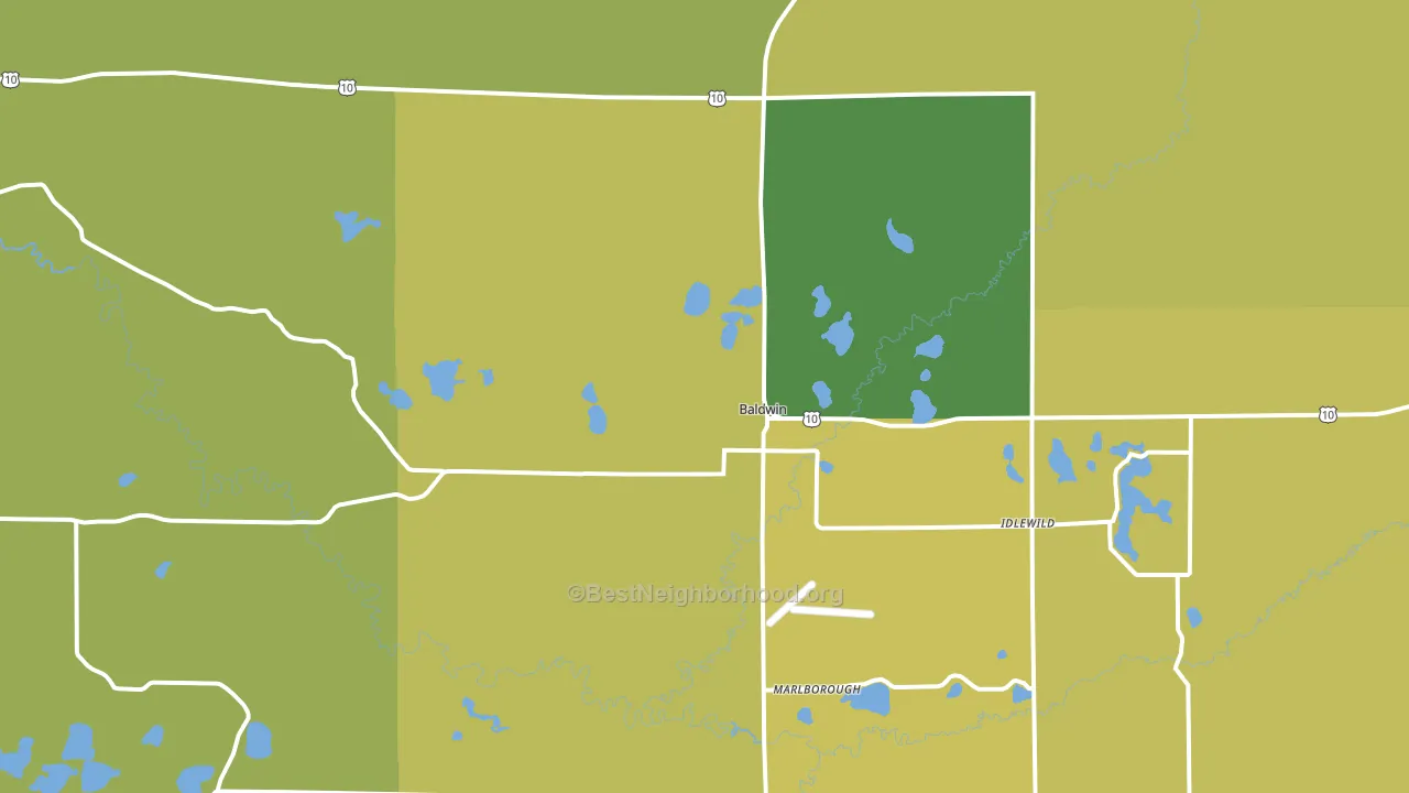 49304, MI block-group voter-turnout map