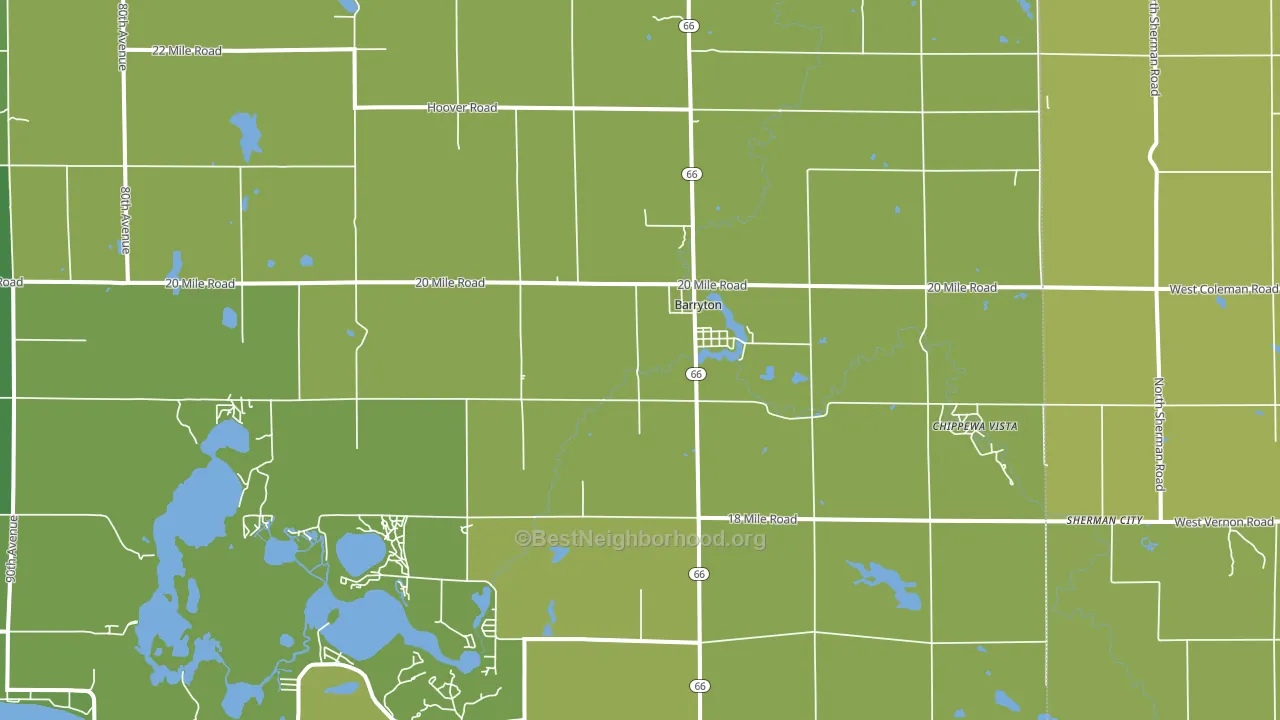 49305, MI block-group voter-turnout map