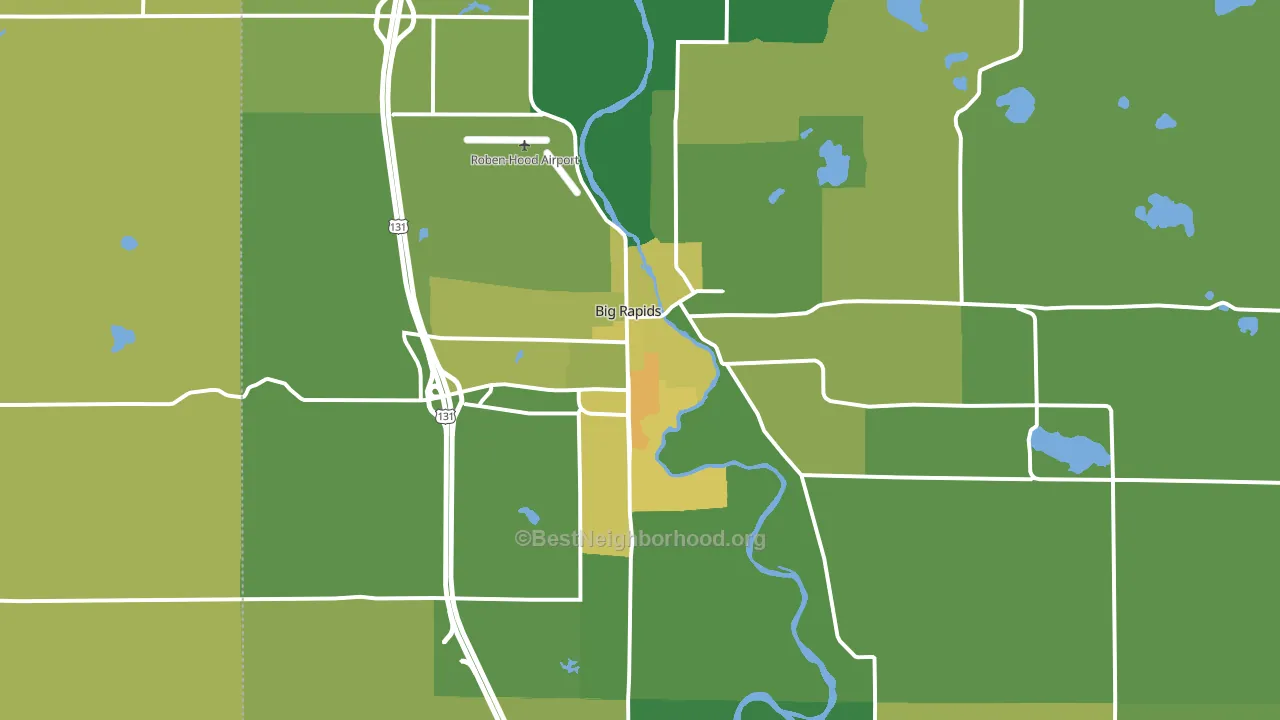 49307, MI block-group voter-turnout map