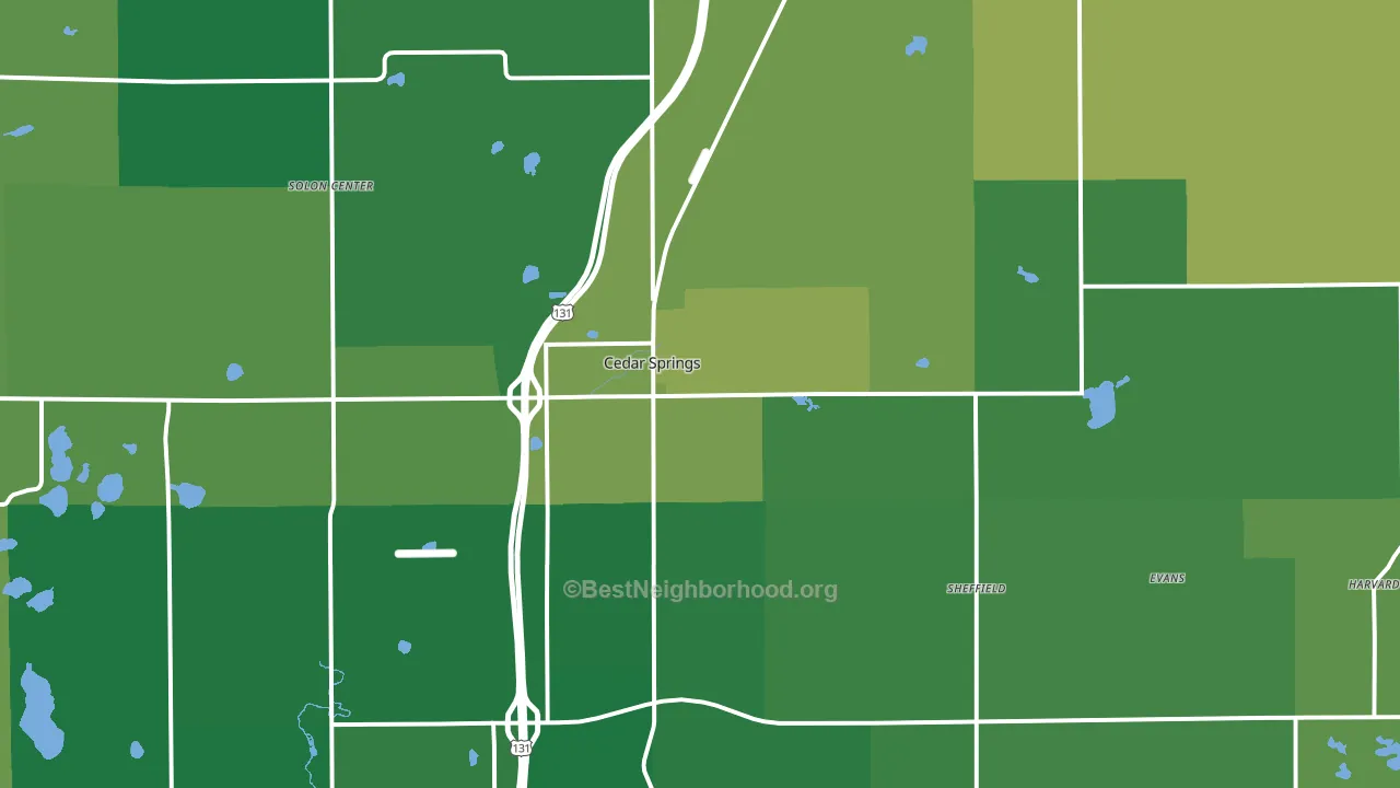 49319, MI block-group voter-turnout map