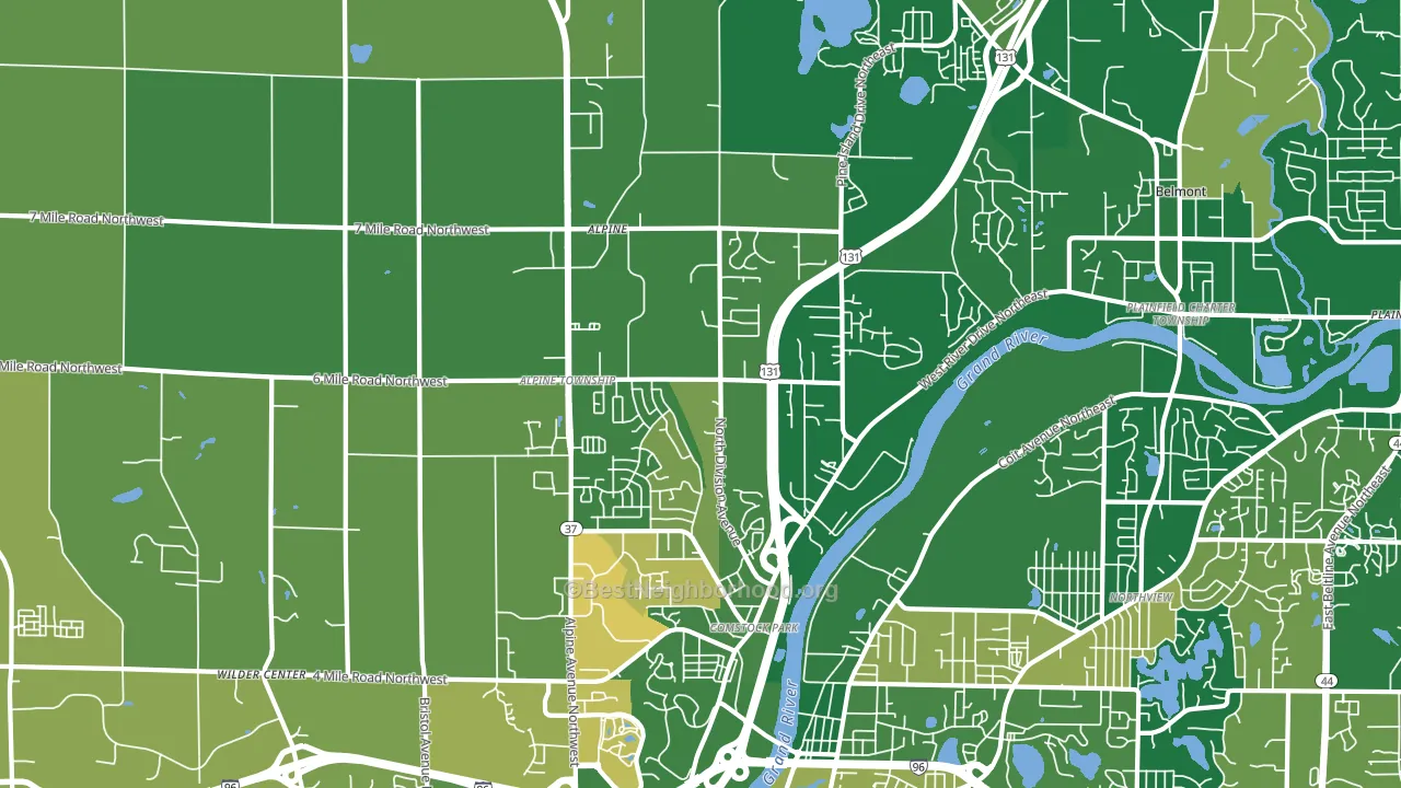 49321, MI block-group voter-turnout map