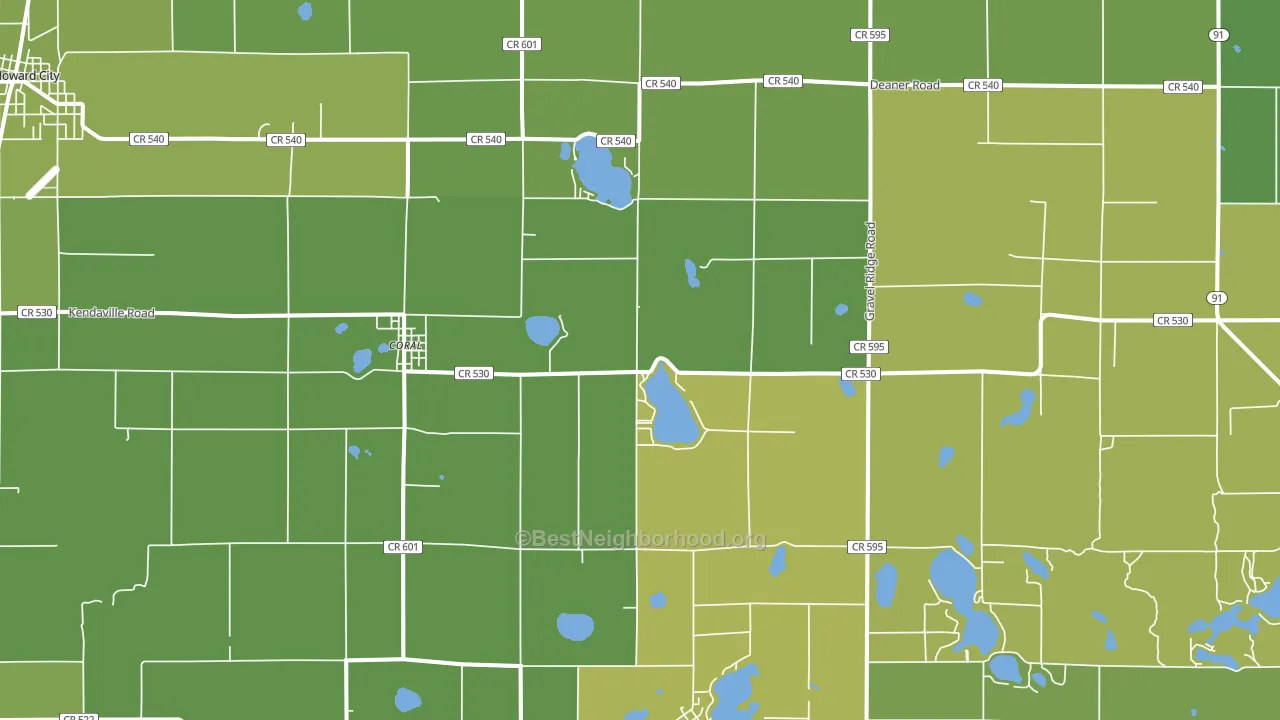 49322, MI block-group voter-turnout map