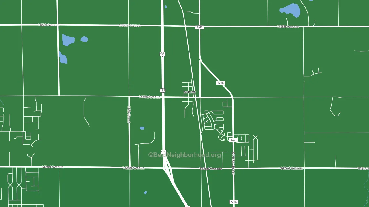 49335, MI block-group voter-turnout map