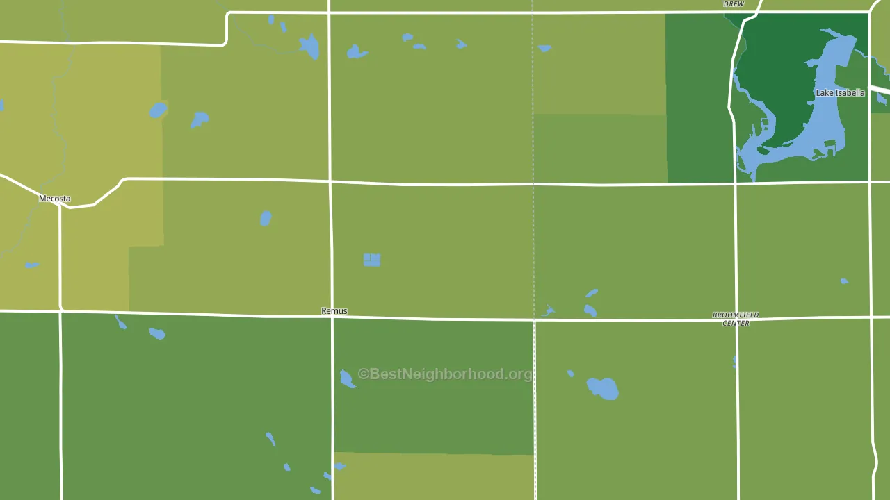 49340, MI block-group voter-turnout map