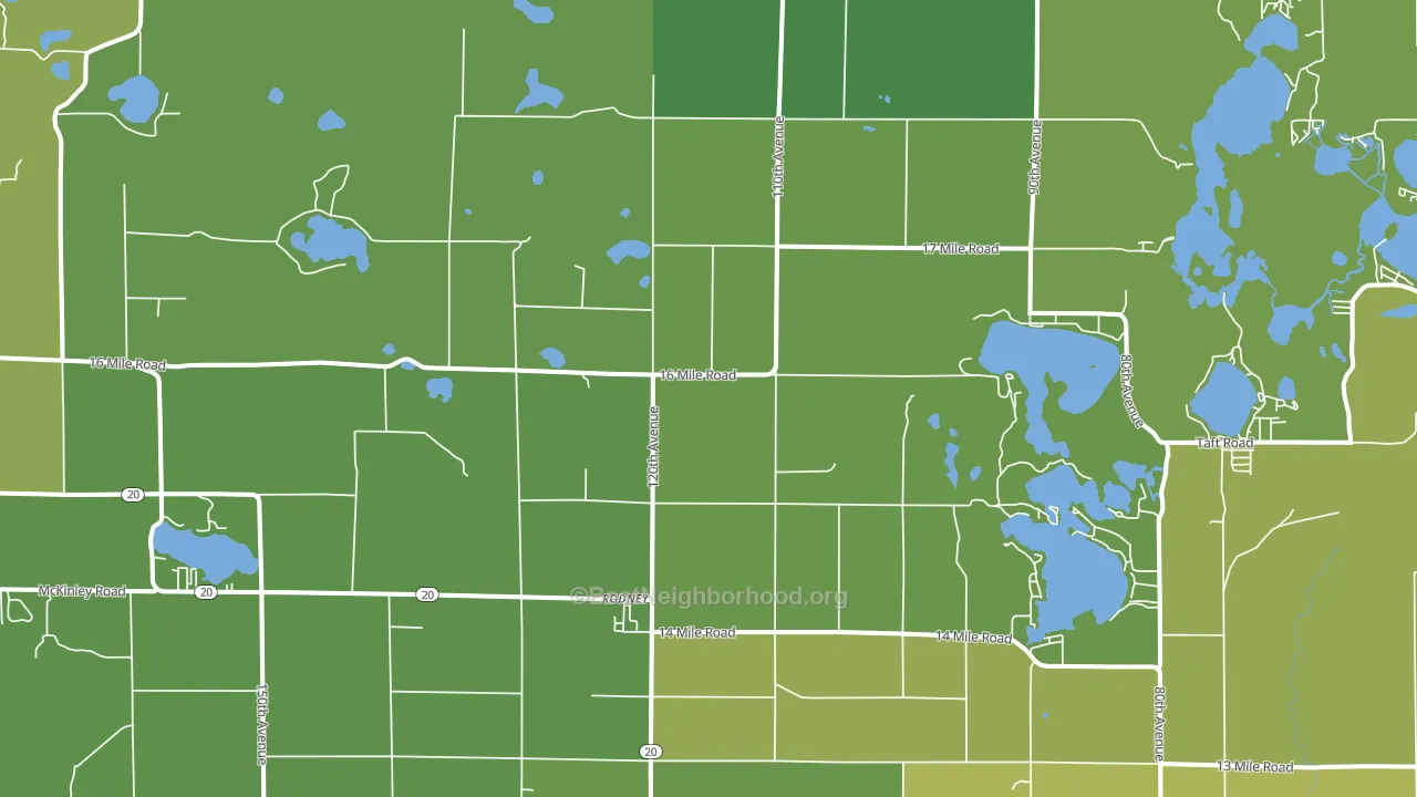 49342, MI block-group voter-turnout map