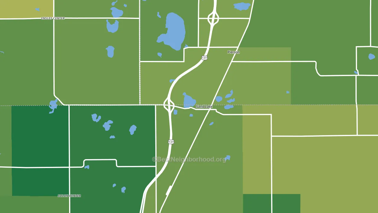 49343, MI block-group voter-turnout map