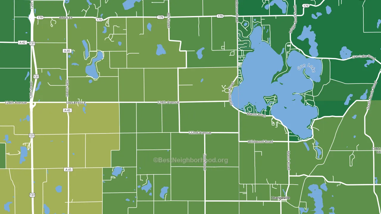 49344, MI block-group voter-turnout map
