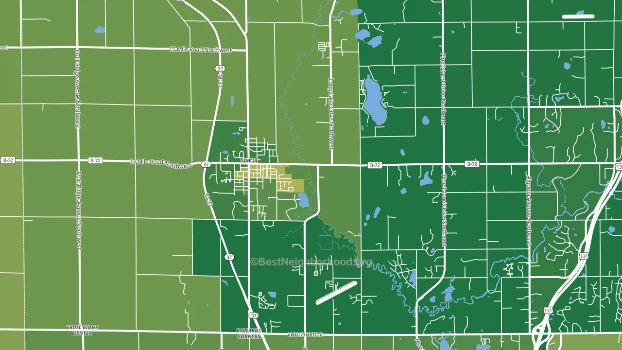 49345, MI block-group voter-turnout map