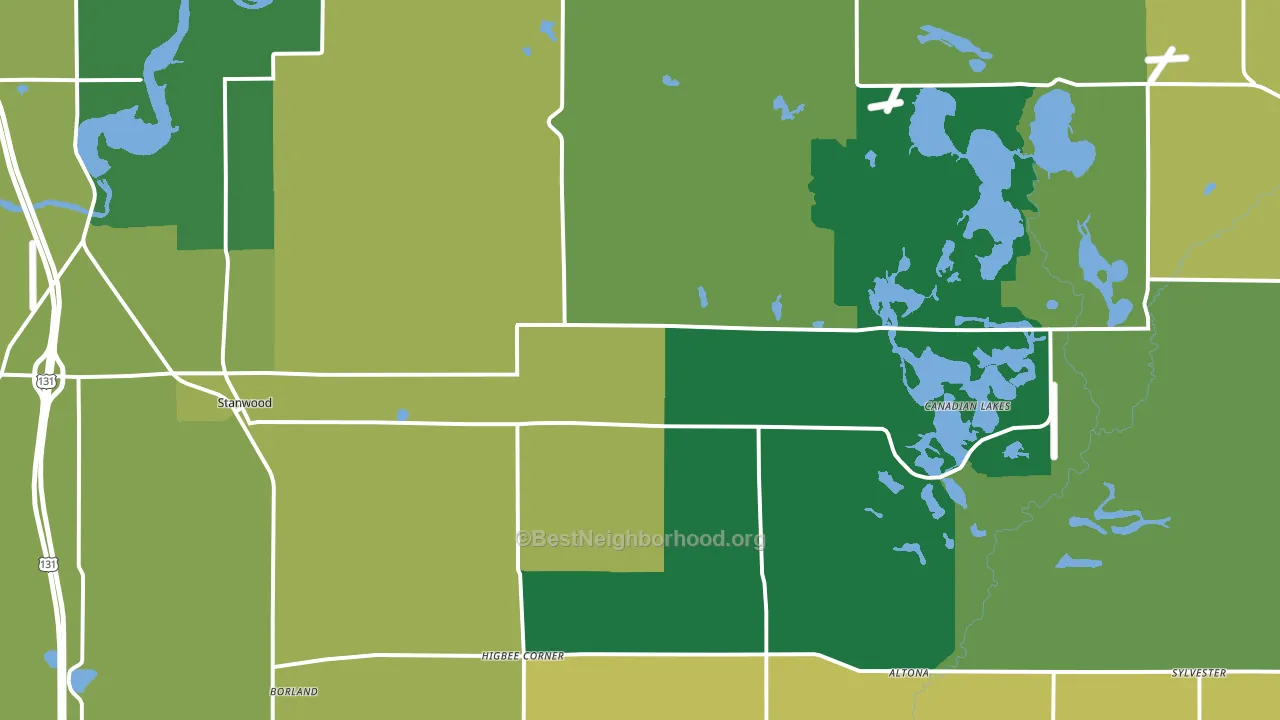 49346, MI block-group voter-turnout map
