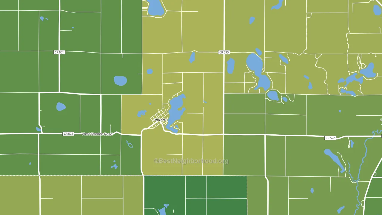 49347, MI block-group voter-turnout map