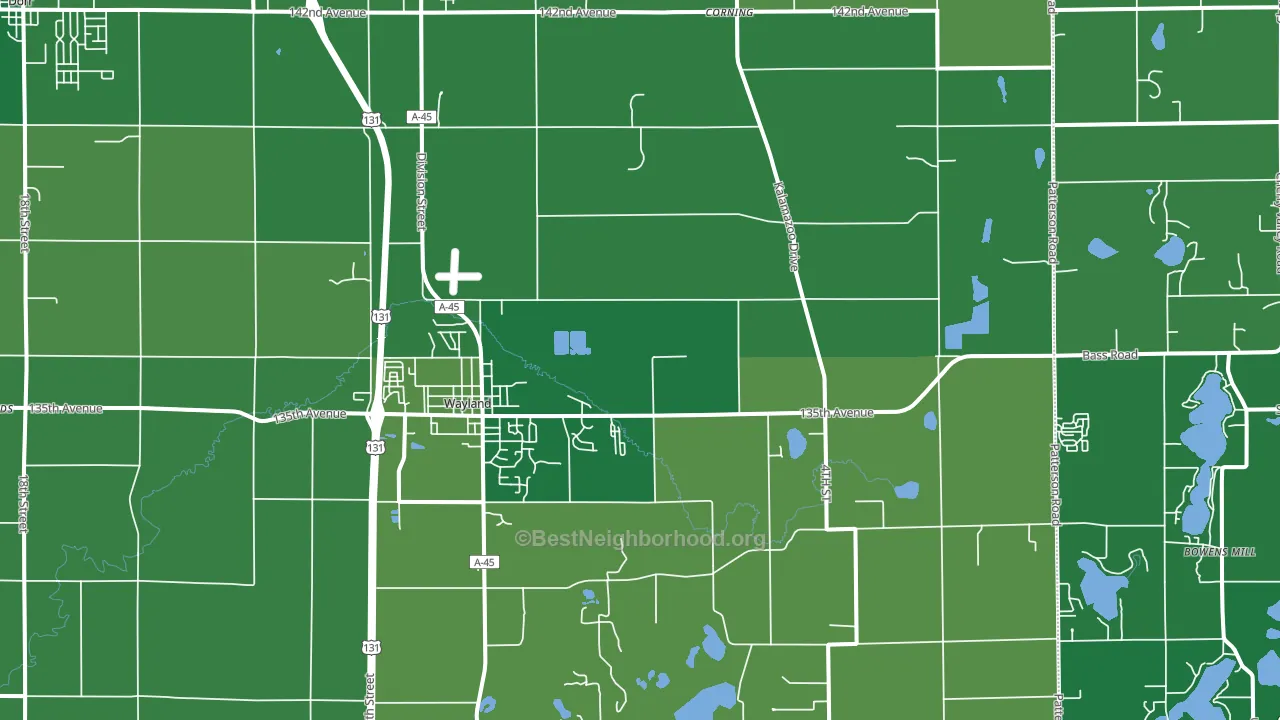 49348, MI block-group voter-turnout map