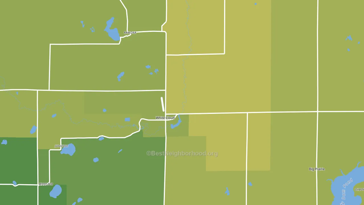 49349, MI block-group voter-turnout map