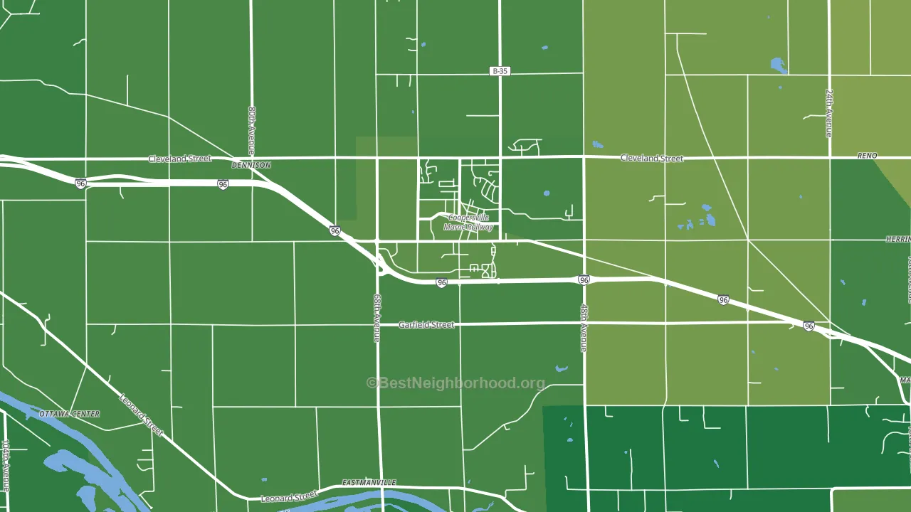 49404, MI block-group voter-turnout map