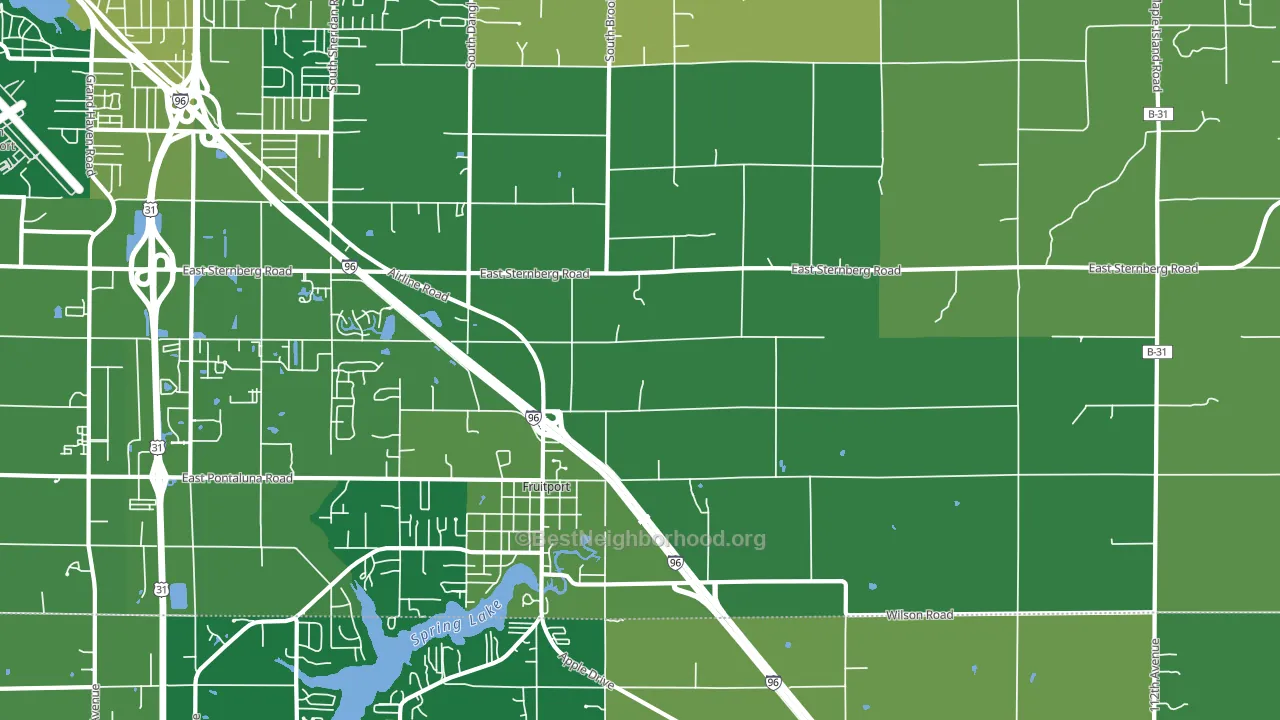 49415, MI block-group voter-turnout map