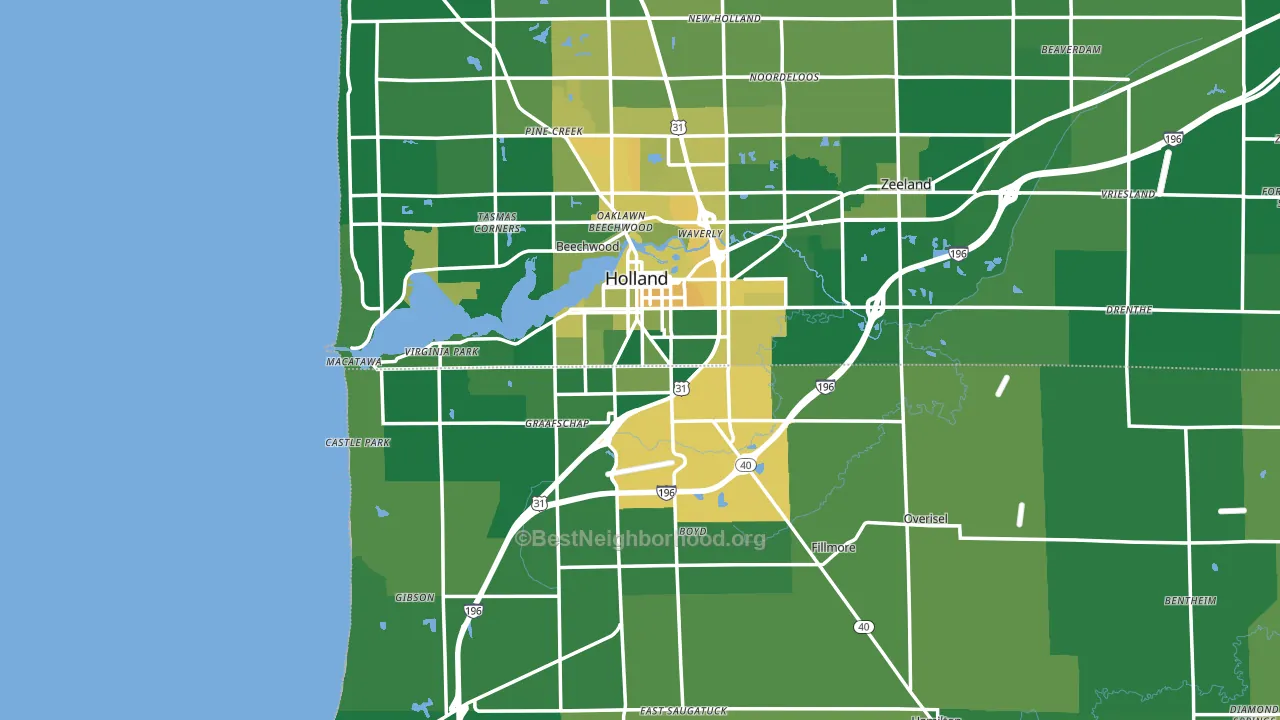 49423, MI block-group voter-turnout map