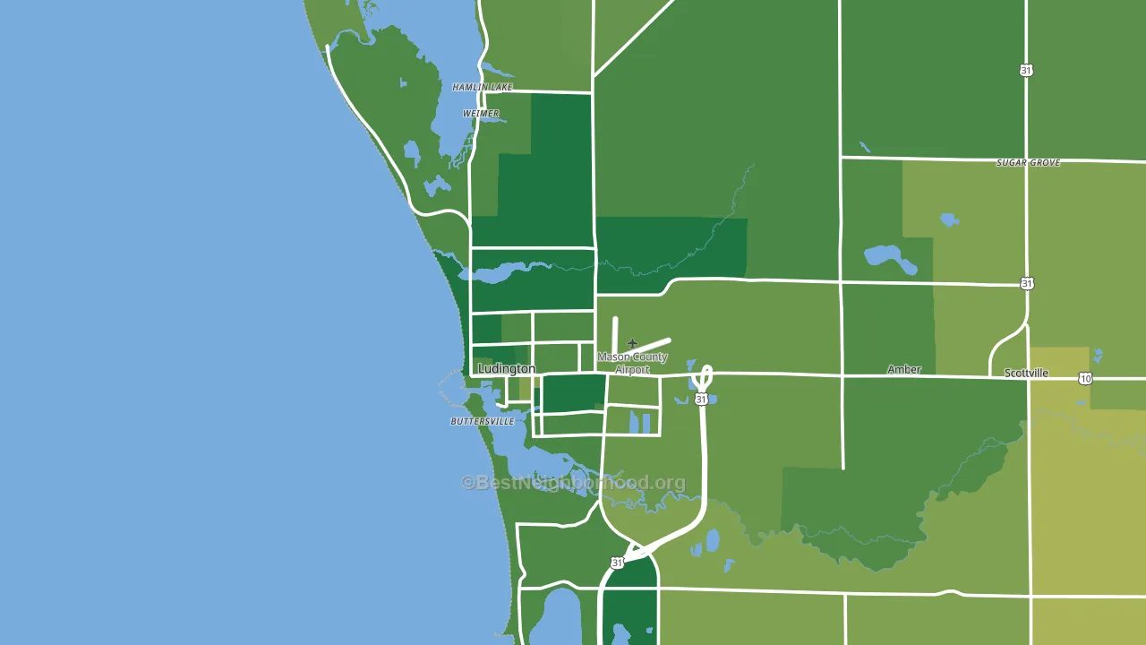 49431, MI block-group voter-turnout map