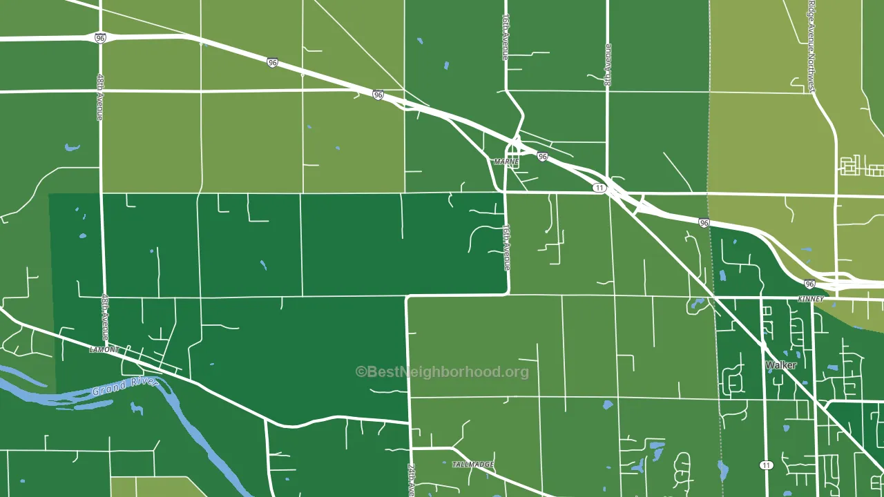 49435, MI block-group voter-turnout map