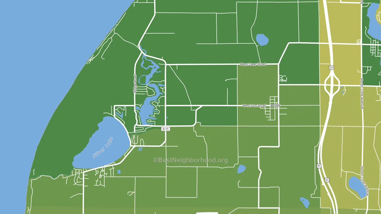 49436, MI block-group voter-turnout map