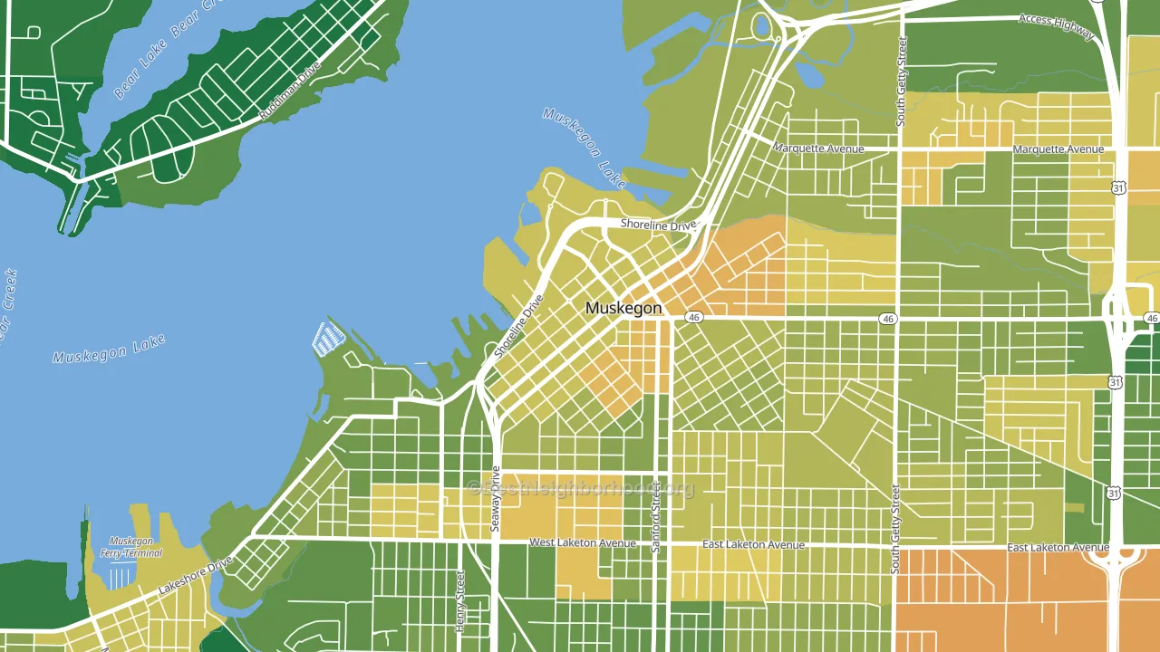 49440, MI block-group voter-turnout map