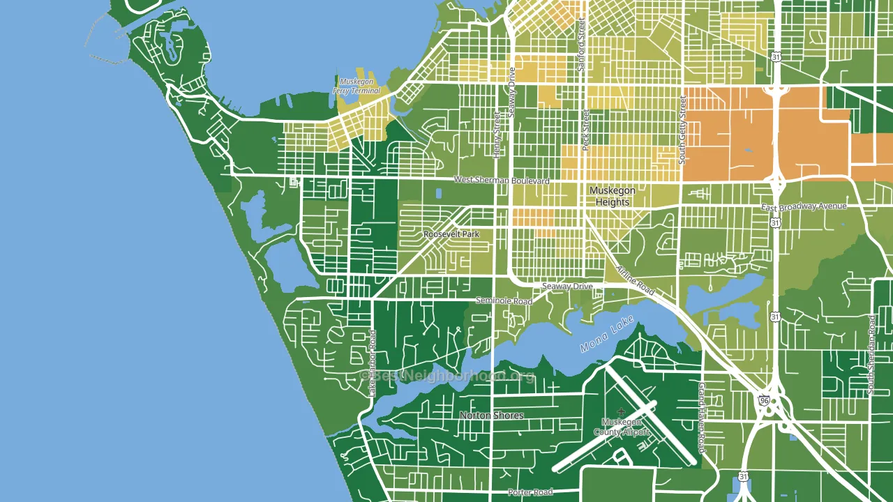 49441, MI block-group voter-turnout map