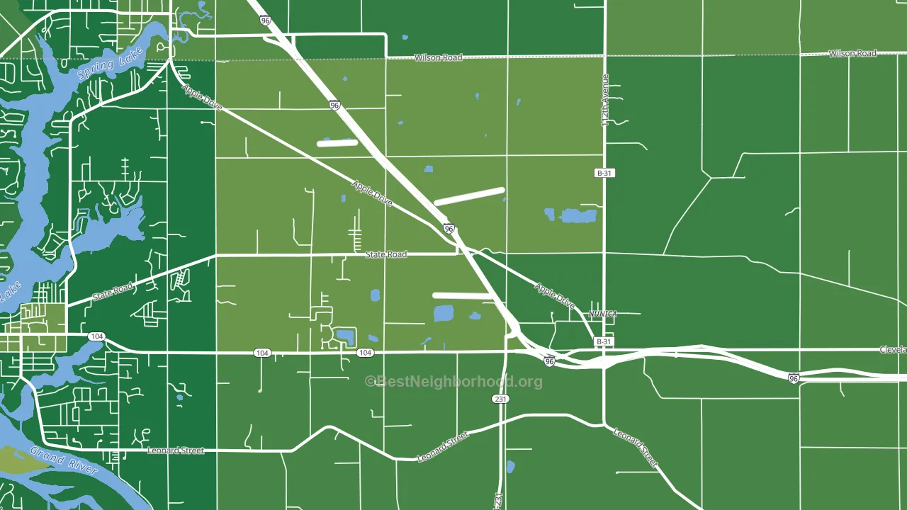 49448, MI block-group voter-turnout map